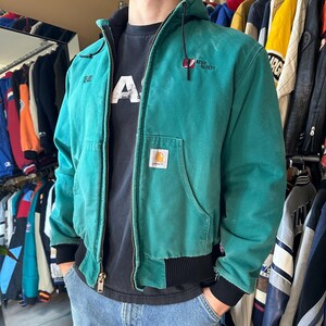 孔*様 【激レア】Carhartt アクティブジャケット メキシコ製 水色 短丈 Rare Vintage Carhartt Aqua Blue Hooded Jacket - Etsy