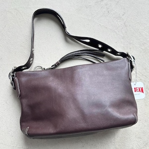 バッグ - 90s vintage leather shoulder bag Vintage 80s 90s Medium Soft Patchwork Leather Handbag