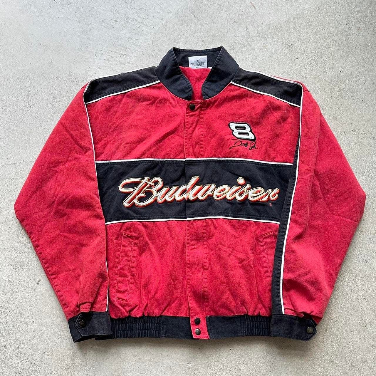 NASCAR レーシングジャケット Budweiser ヴィンテージ ストリート Vintage Budweiser NASCAR Racing Jacket - Etsy