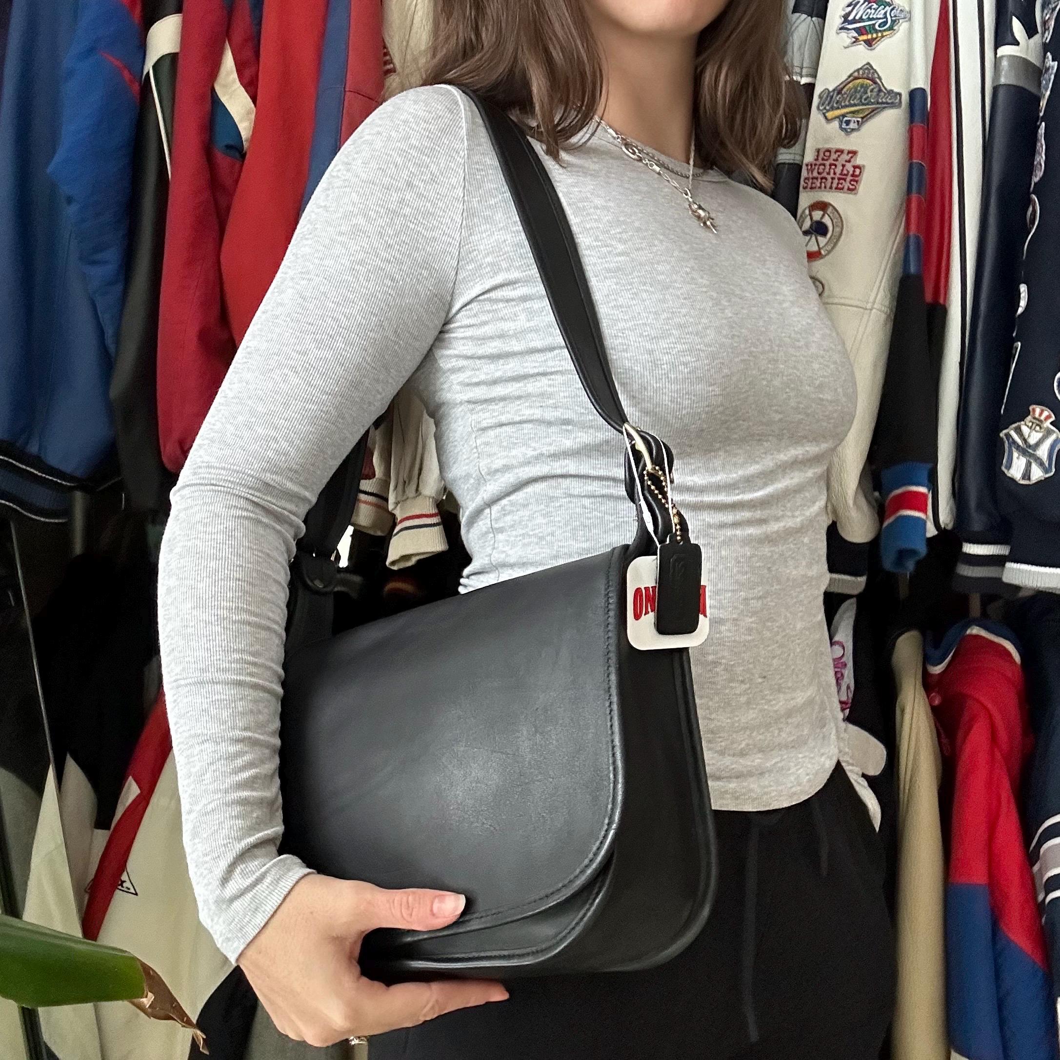 Vintage Coach Black Classic Shoulder Bag - Etsy