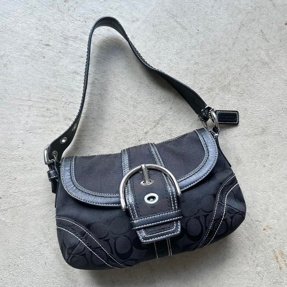 Vintage Y2K Coach Black Mini Soho Shoulder Bag