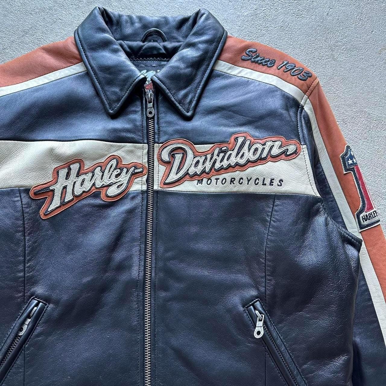 Rare Vintage Harley Davidson Leather Motorcycle Jacket - Etsy