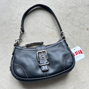 Vintage Black Hampton Coach Shoulder Bag