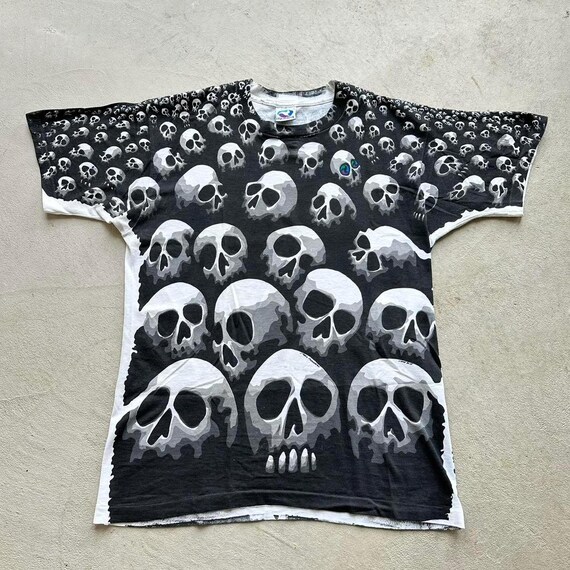 RARE Vintage 90's Liquid Blue Skull T-shirt - Etsy