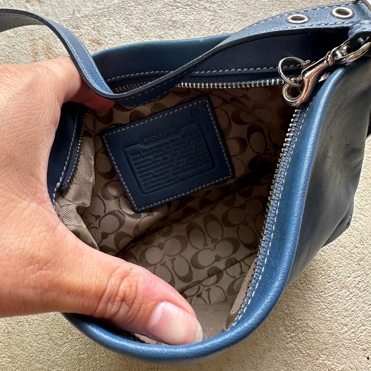 Vintage Y2K Coach Blue Mini Shoulder Bag - Etsy Vintage Y2K Coach Blue Mini Shoulder Bag - Etsy