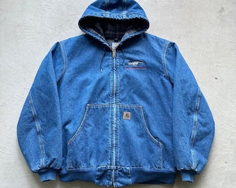 Vintage Carhartt Denim Hooded Jacket