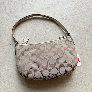 Vintage Y2K Coach Brown Patterned Mini Shoulder Bag