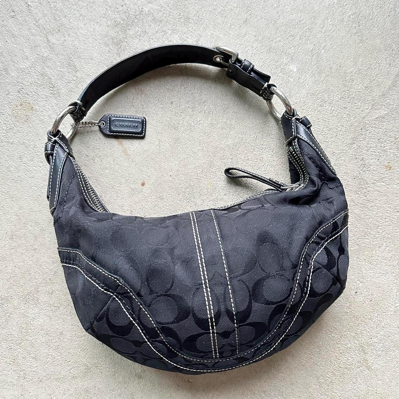 Vintage Y2K Coach Black Croissant Shoulder Bag - Etsy Sweden