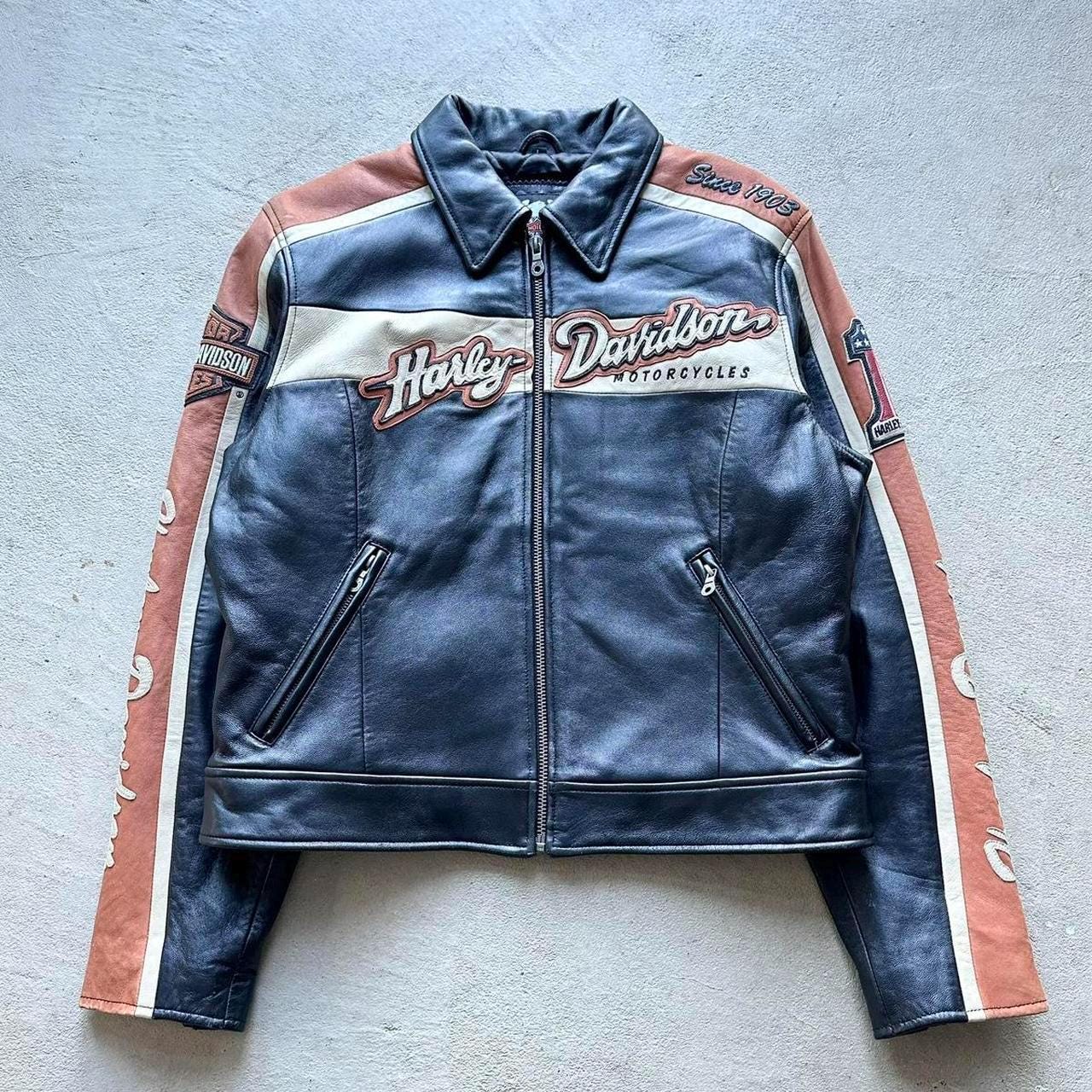 Rare Vintage Harley Davidson Leather Motorcycle Jacket - Etsy