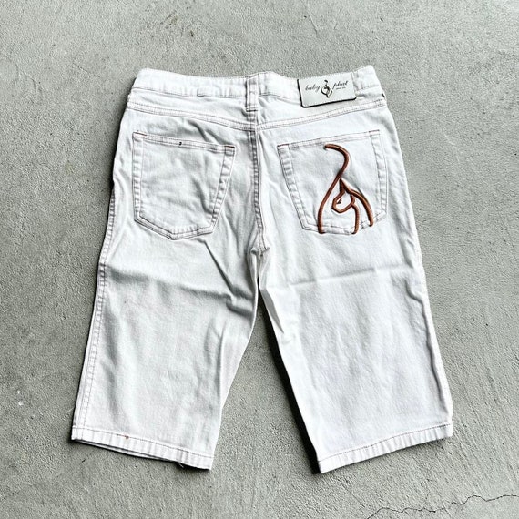 Vintage Y2K Baby Phat White Denim Shorts - image 1