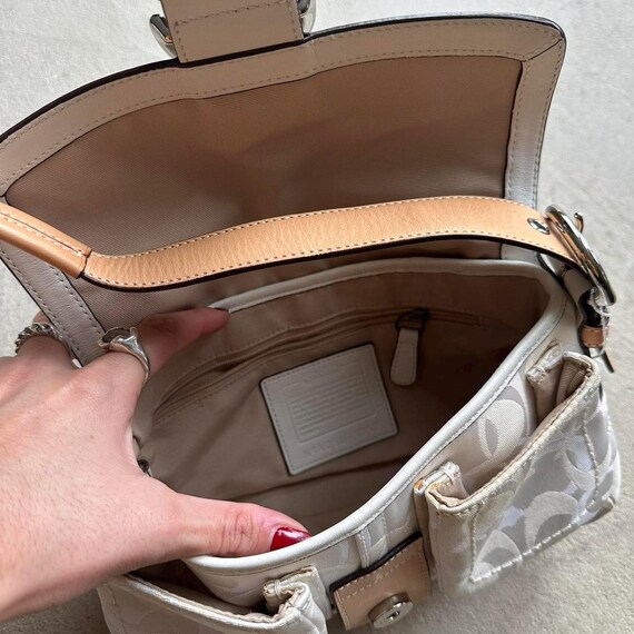 Old Coach Soho Mini Boston Bag y2k 00s Vintage Y2K Coach White