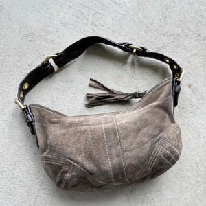 Vintage Y2K Coach Suede Brown Shoulder Bag - Etsy 