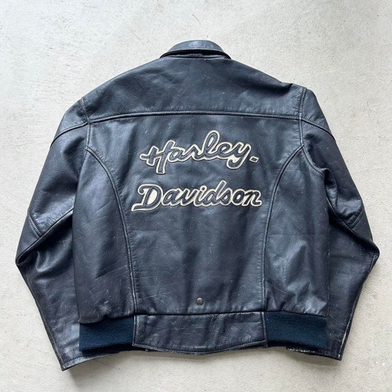 Vintage Harley Davidson Leather Biker Jacket