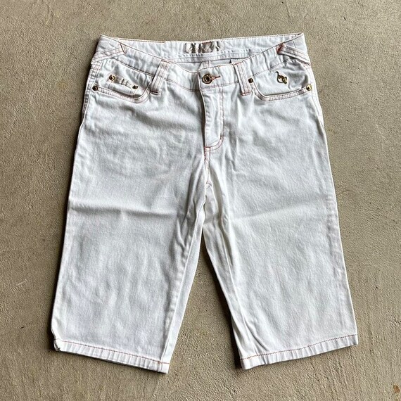 Vintage Y2K Baby Phat White Denim Shorts - image 5