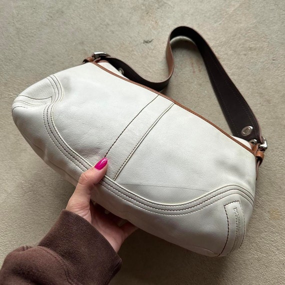 Vintage Y2K Coach White Leather Soho Shoulder Bag - image 5