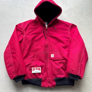 Vintage Carhartt Red Hooded Jacket 90's