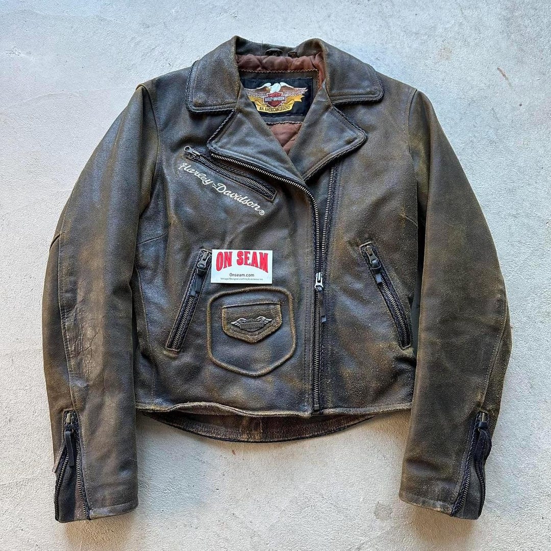 ジャケット・アウター HARLEY DAVIDSON vintage leather jacket Vintage Harley Davidson Leather Motorcycle Jacket - Etsy Canada