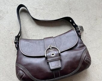 Vintage Y2K Coach Brown Leather Soho Shoulder Bag