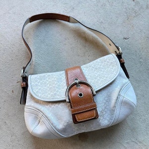 Vintage Y2K Coach White Mini Soho Shoulder Bag