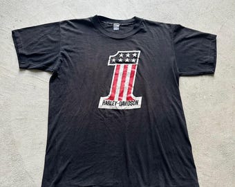Rare Vintage 80’s Harley Davidson 3D Emblem Tee