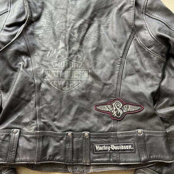 Vintage Harley Davidson Leather Biker Jacket - image 4