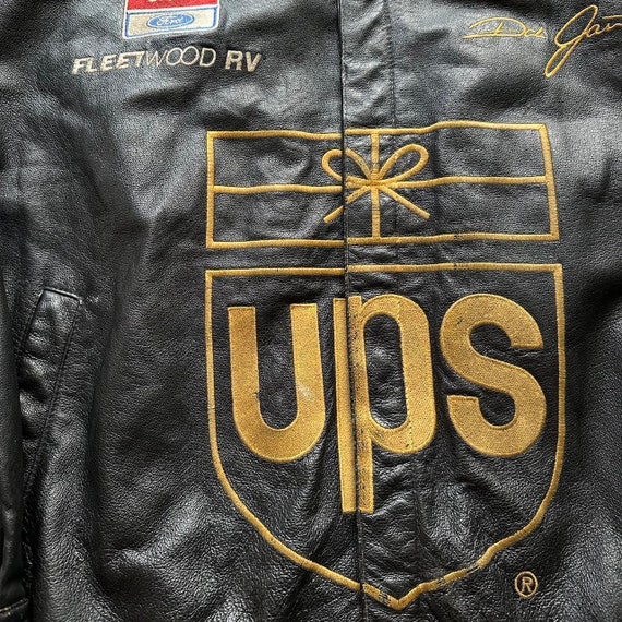 Vintage UPS Leather NASCAR Racing Jacket - Etsy