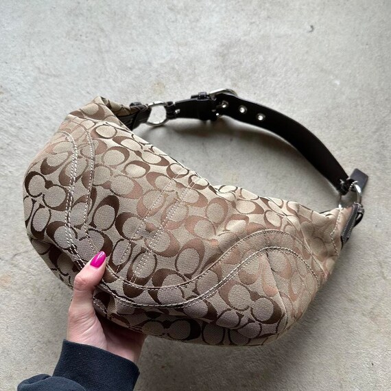 Vintage Y2K Coach Tan Big Croissant Shoulder Bag … - image 2