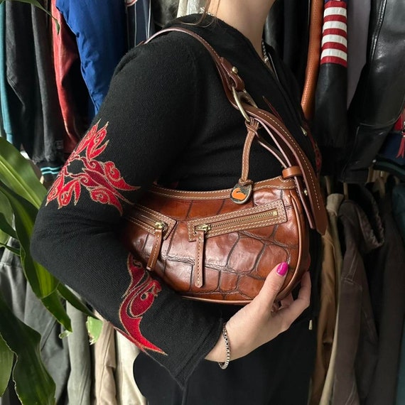 Vintage Y2K Dooney & Bourke Leather Cargo Shoulde… - image 2