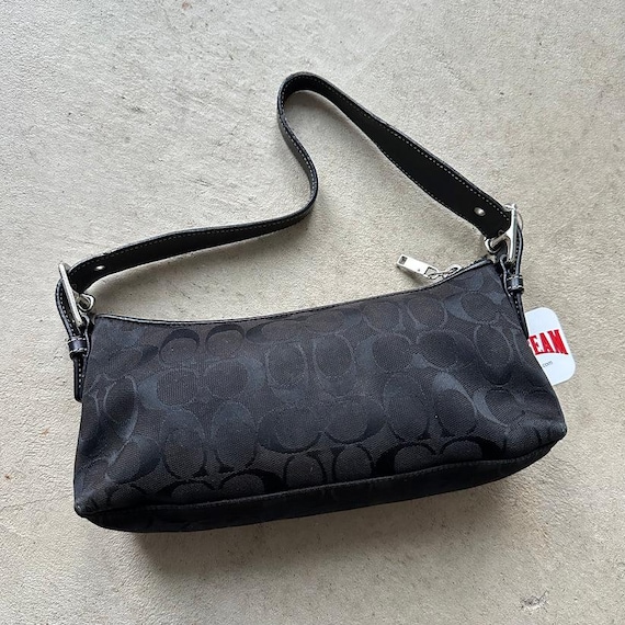 Vintage Y2K Coach Black Baguette Shoulder Bag - Etsy Vintage Y2K Coach Black Baguette Shoulder Bag - Etsy