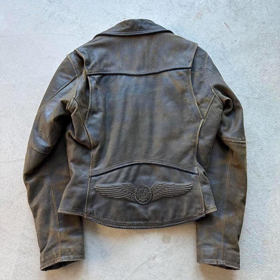Vintage Harley Davidson Leather Motorcycle Jacket - Etsy Canada