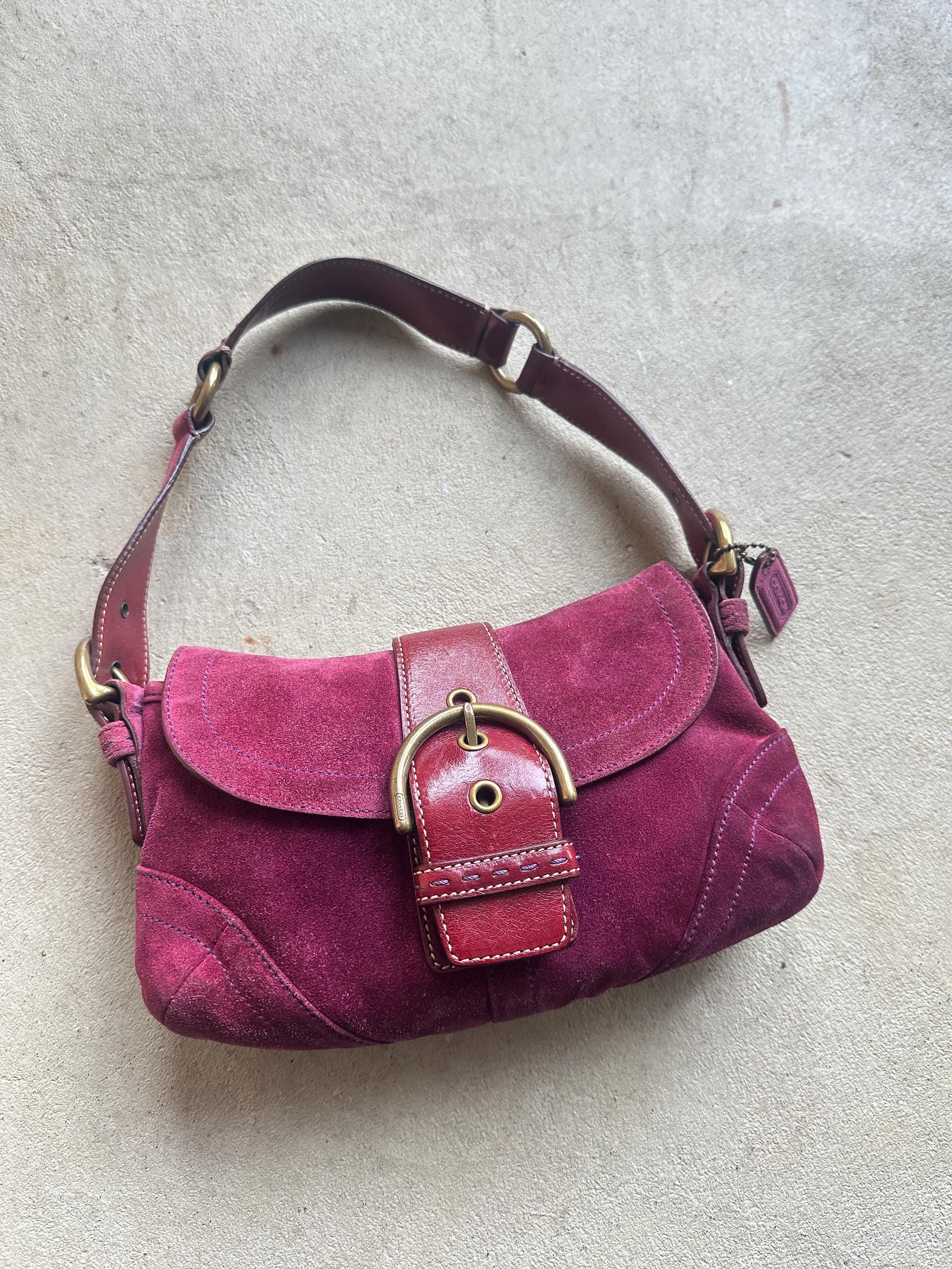 ショルダーバッグ COACH suede SOHO shoulder bag lavender Vintage Purple Suede Coach Soho Mini Shoulder Bag - Etsy