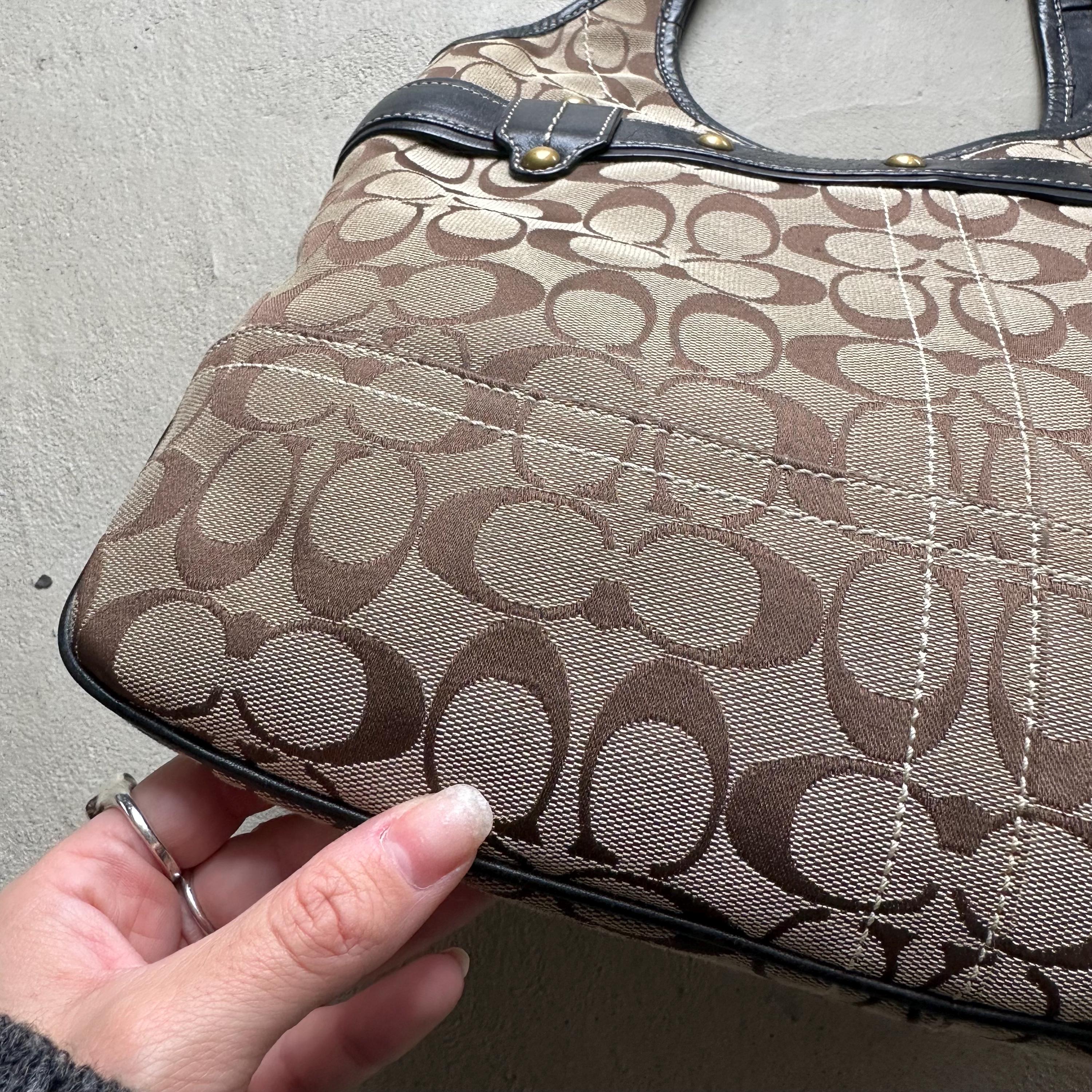 バッグ 00s coach y2k handbag archive brown 00s coach signature hand bag archive y2k brown 358 | eBay