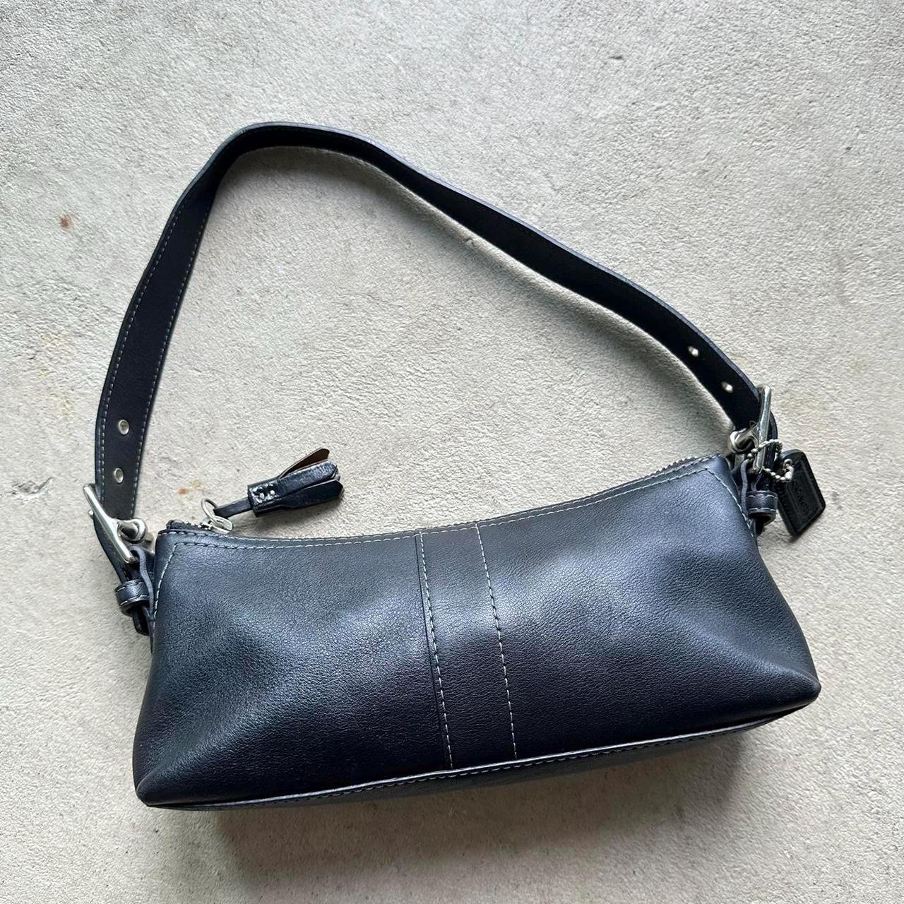 Vintage Y2K Coach Black Leather Baguette Shoulder Bag - Etsy