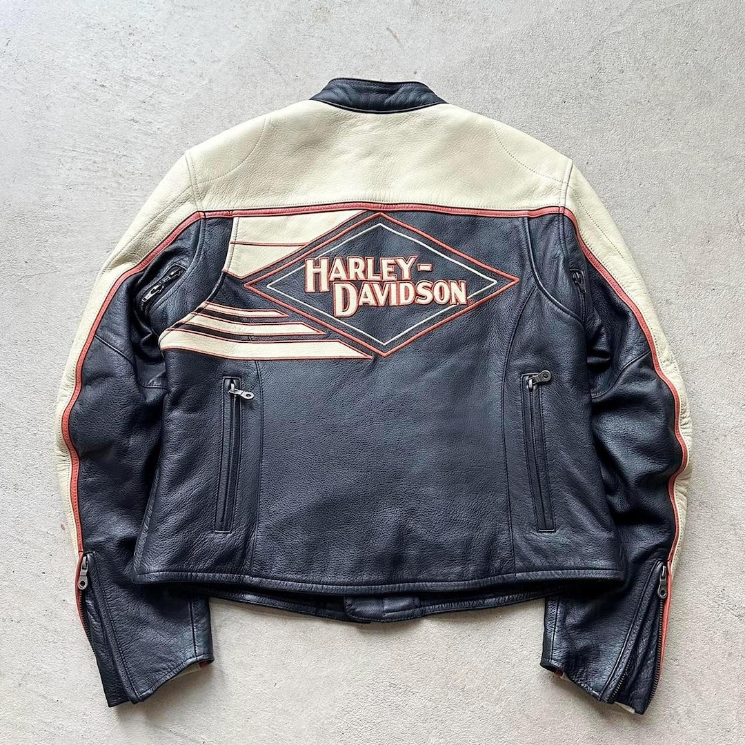 ジャケット・アウター 90s harley davidson 2way leather jacket Vintage 1990s Harley Davidson Leather Biker Jacket / Fall