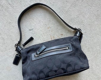 Vintage Y2K entrenador bolso de hombro negro