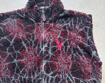 Vintage Y2K Red Spyder Fleece Vest - Etsy