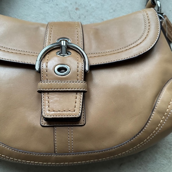 Vintage Y2K Coach Tan Leather Soho Shoulder Bag - Etsy