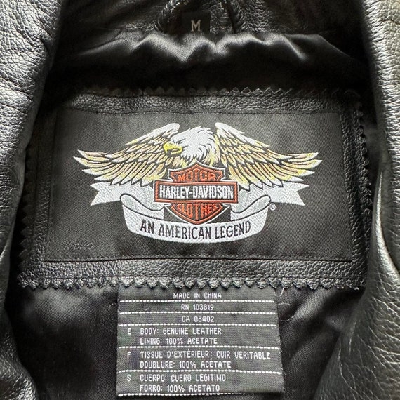 Vintage Harley Davidson Black Leather Motorcycle … - image 6