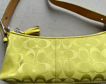 Vintage Coach Baguette Small Bag Lime