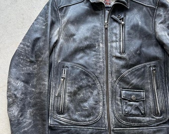 RARE! Vintage Harley Davidson Leather Motorcycle Jacket - Etsy RARE! Vintage Harley Davidson Leather Motorcycle Jacket - Etsy