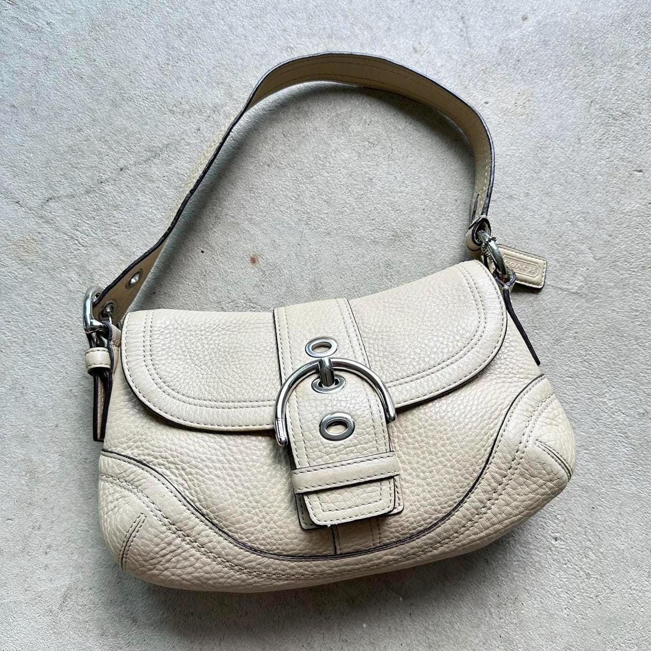 Vintage Y2K Coach Cream Mini Leather Soho Shoulder Bag - Etsy Vintage Y2K Coach Cream Mini Leather Soho Shoulder Bag - Etsy