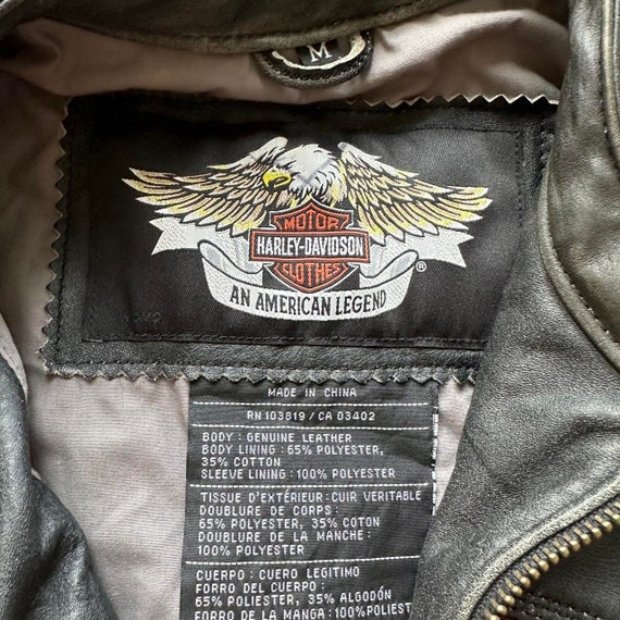 Vintage Harley Davidson Leather Biker Jacket - image 2