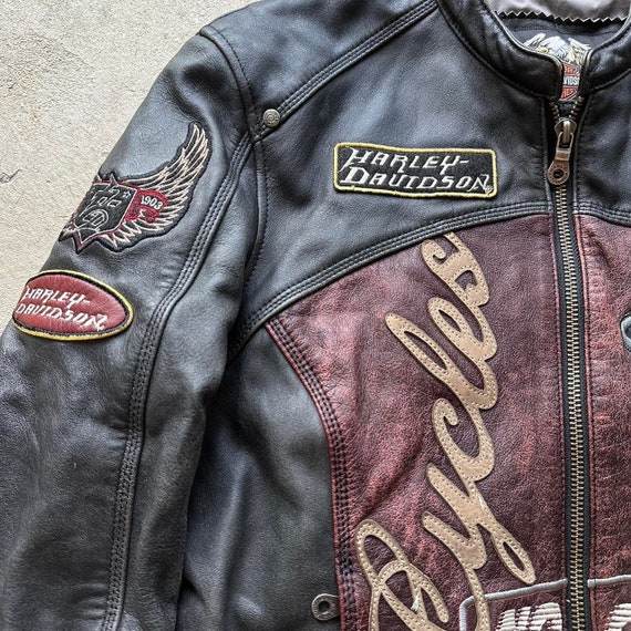 Vintage Harley Davidson Leather Biker Jacket - image 6