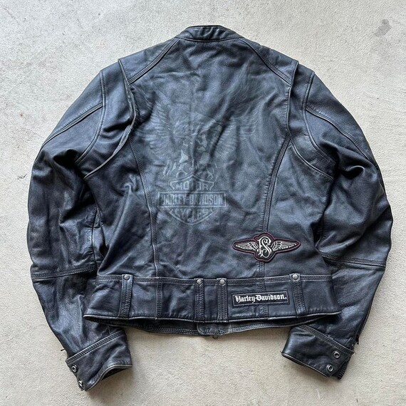 Vintage Harley Davidson Leather Biker Jacket - image 5
