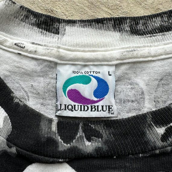 LIQUID BLUE 90s ヴィンテージtシャツ Vintage 1994 Liquid Blue Wizard Mens L Double Sided T Shirt