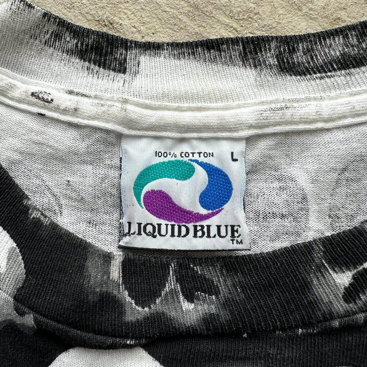 RARE Vintage 90's Liquid Blue Skull T-shirt - Etsy