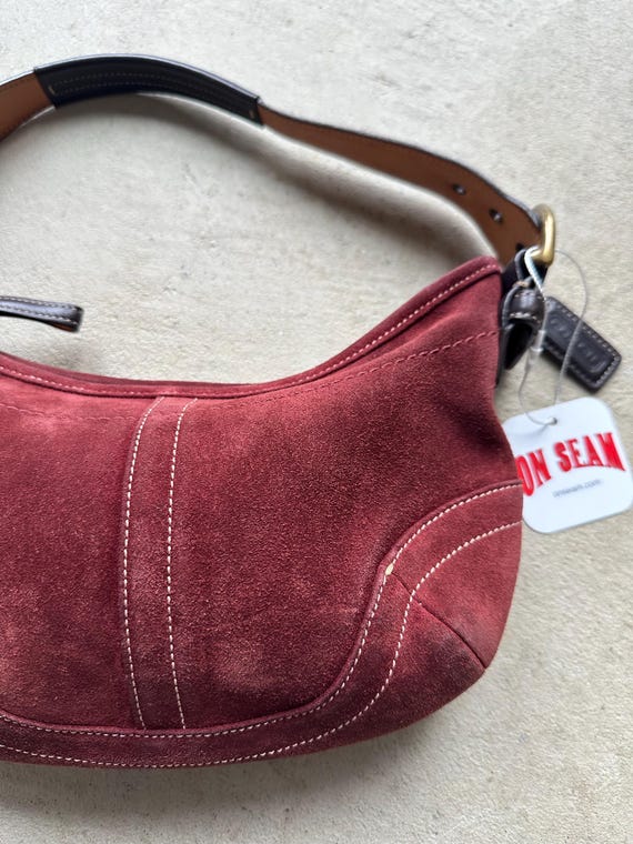 Vintage Burgundy Suede Coach Soho Shoulder Bag - Etsy