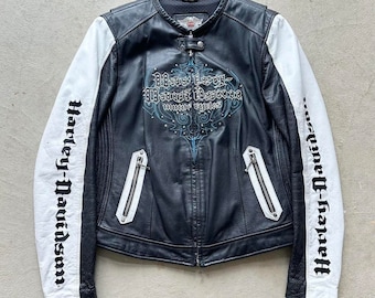Vintage Harley Davidson Leather Biker Jacket