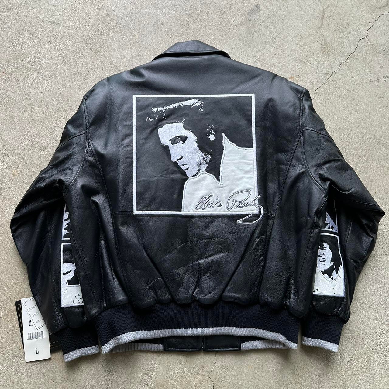 Vintage Elvis Presley Leather Embroidered Jacket - Etsy