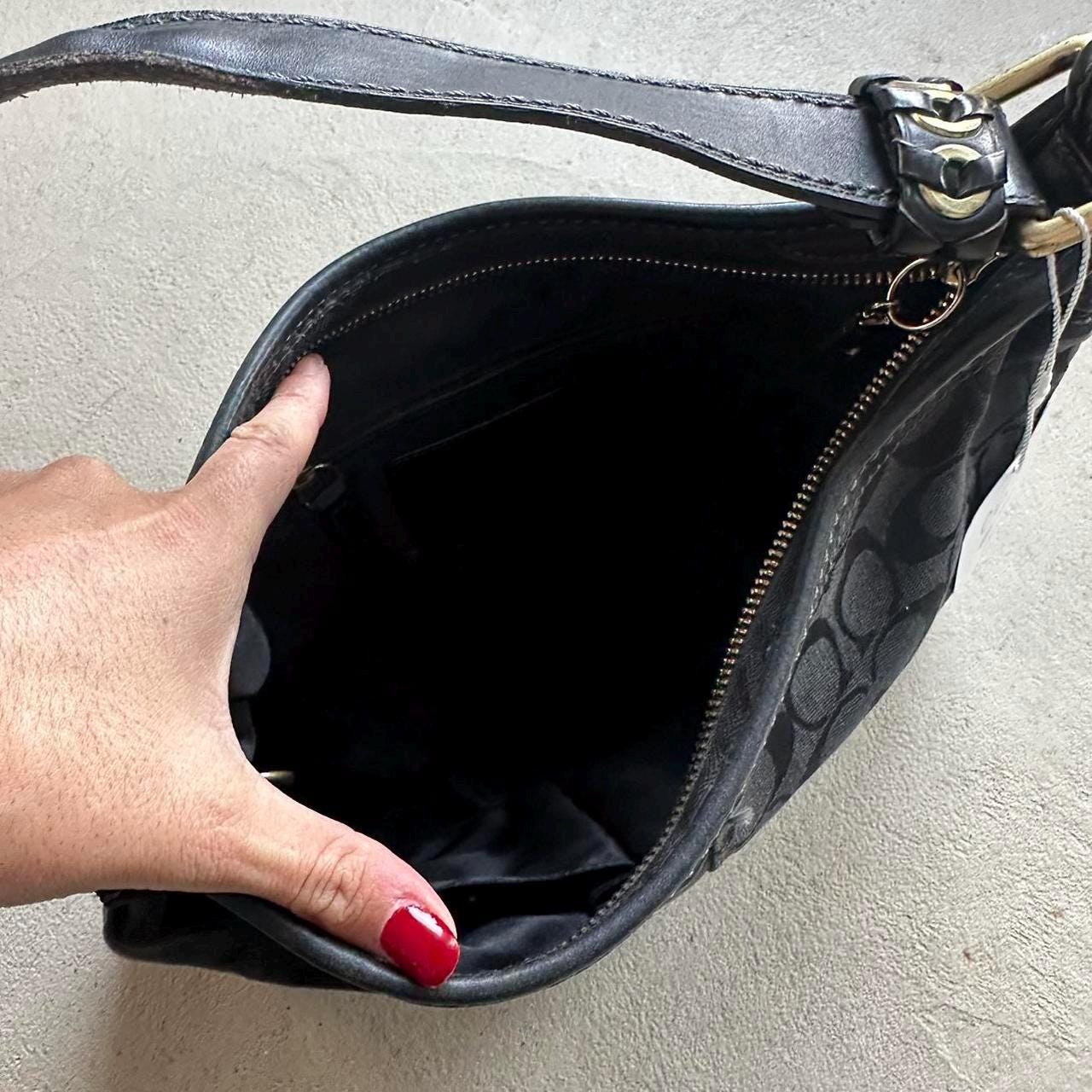 Vintage Y2K Coach Black Shoulder Bag - Etsy